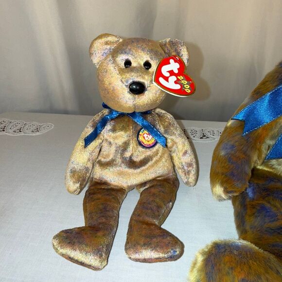 Authentic 1999 TY Beanie Baby & Beanie Buddy Matching Set – Clubby III™ (Final B - Picture 2 of 11